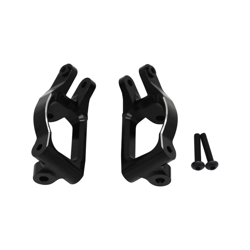 Hot Racing LSRR1901 6061 Black Alum Front C-Hub/Caster Set L/R for Losi 1:6 Super Rock Rey, Beveled, Replace Plastic LOS254053