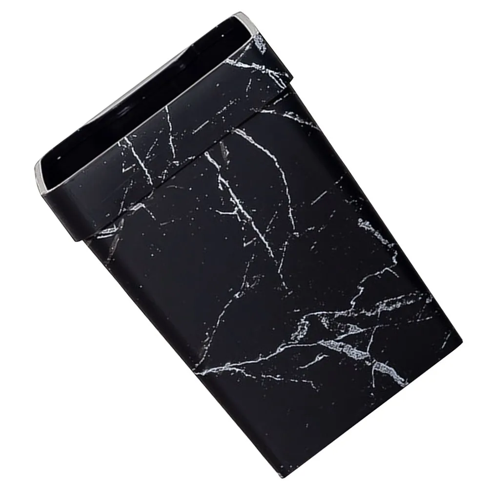 

Мусорное ведро с мраморным узором, большое декоративное пластиковое ведро для мусора для кухни, ванной комнаты, гостиной, мраморный контейнер для отходов