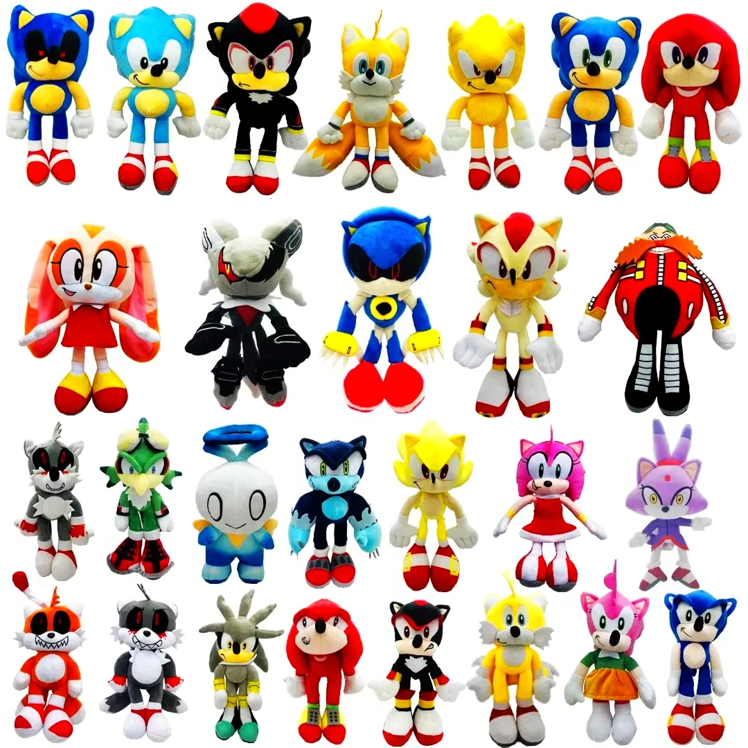 2025 Hot Selling Sonic Cartoon Doll Plush Toy Anime Shadow Sonic Schattdecor Thars Doll Soft Filled Hedgehog Animal Plush Toy