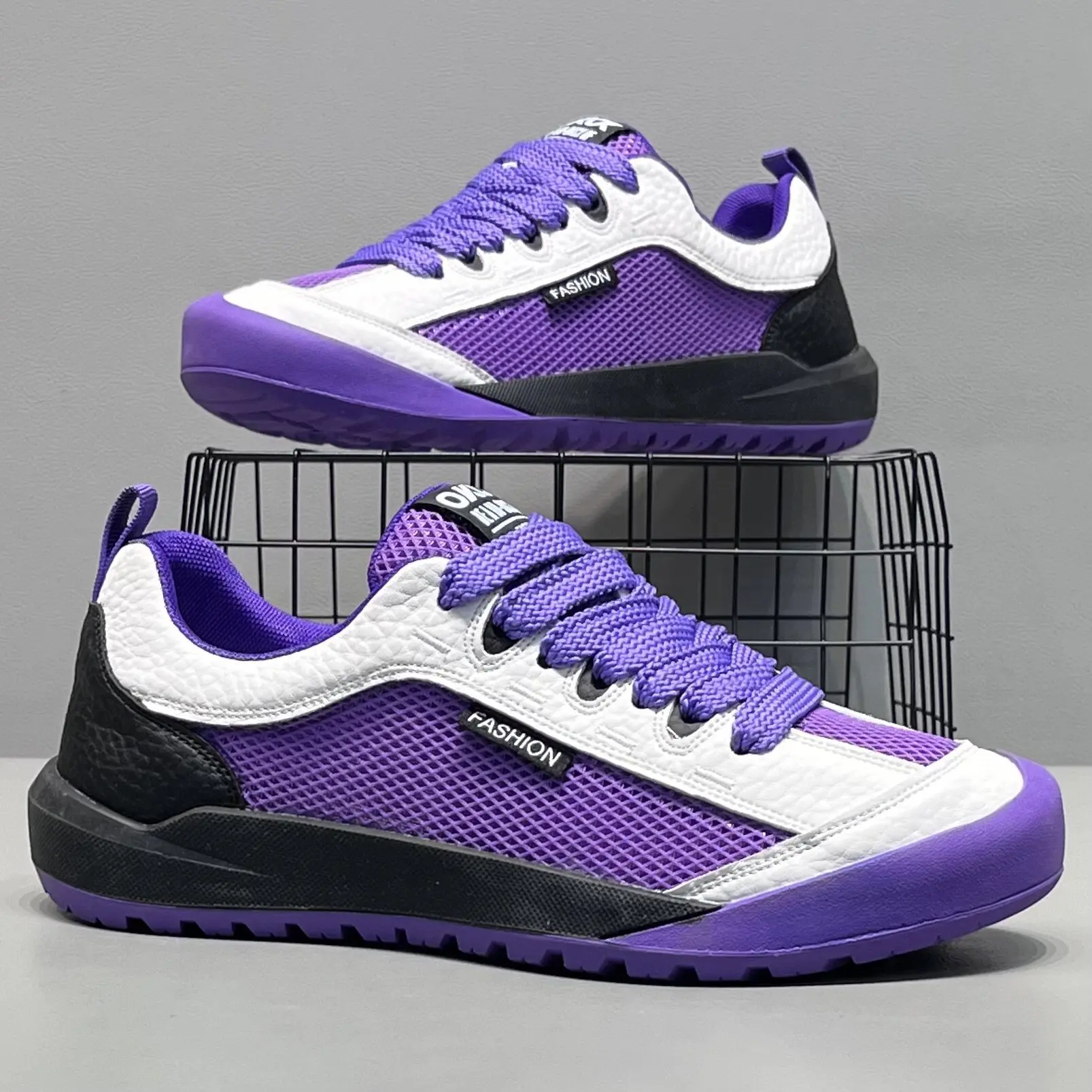 2026 New Spring Summer Lace-up Mesh Fashion Casual Sports Sneakers, Trend All-match Retro Agam Running Shoes For Daily Outfit