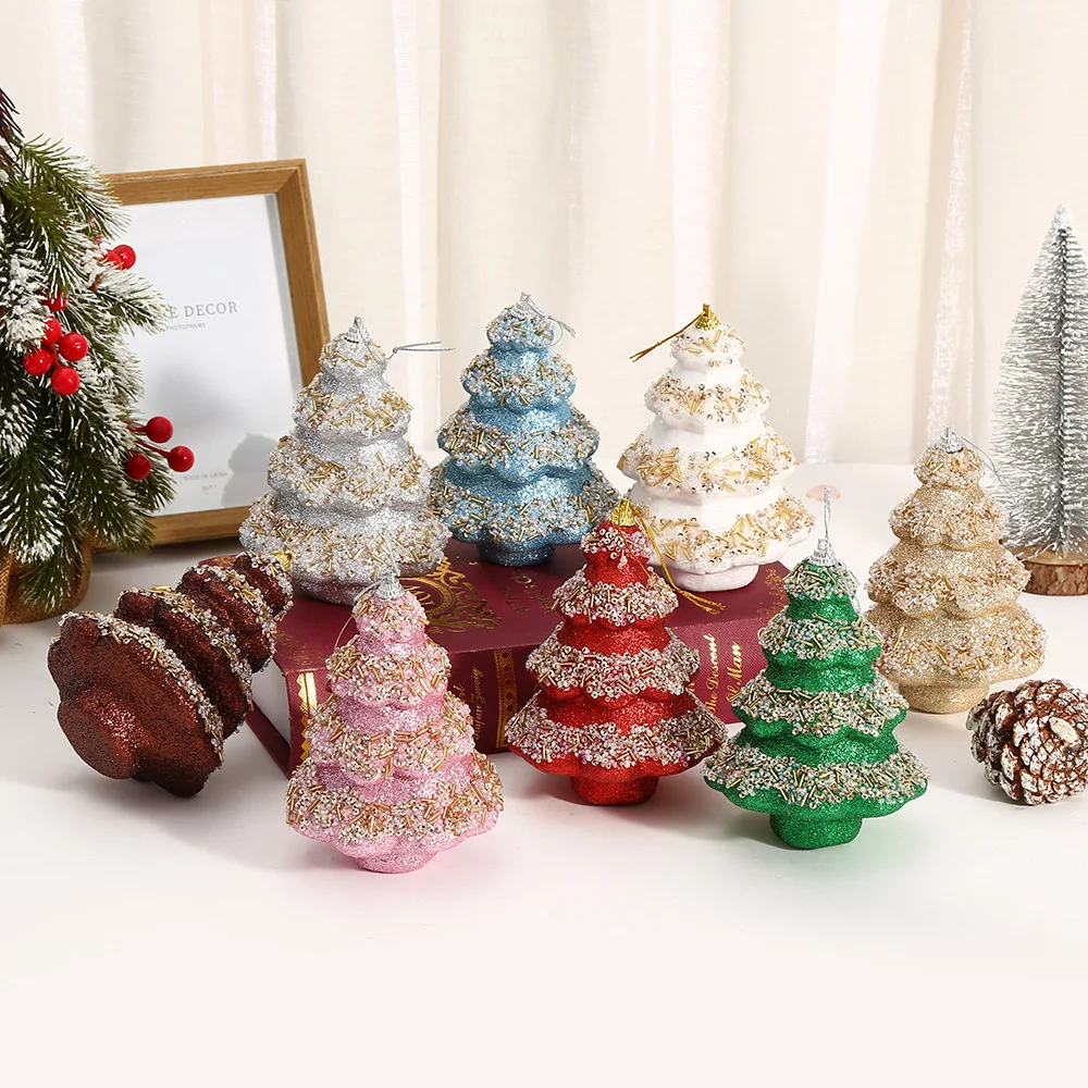 

New Color Foam Christmas Tree Gold Powder Scene Atmosphere Holiday Gifts Decoration Props High-Level Desktop Window Display
