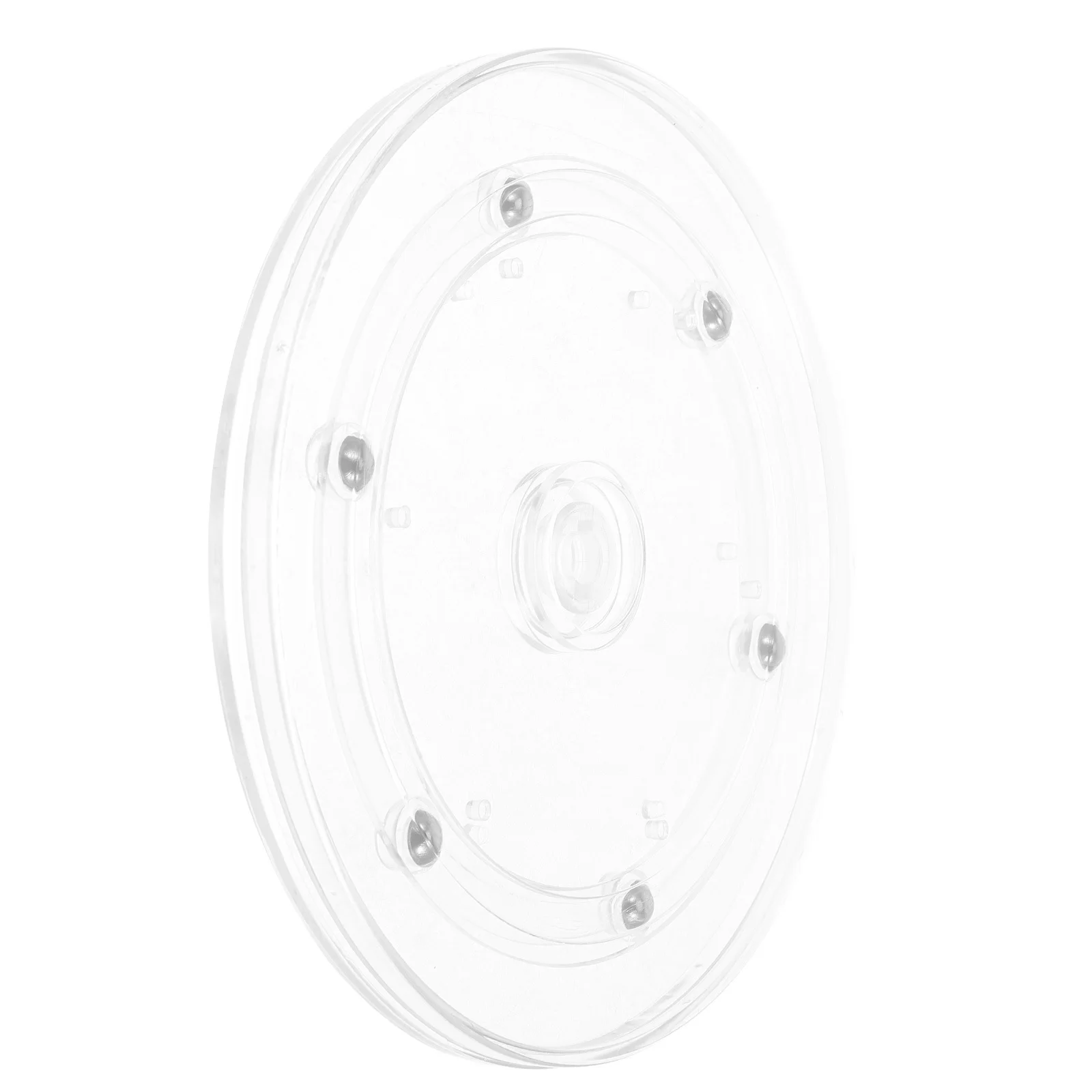 

Acrylic Rotating Display Stand 360 Degree Smooth Turntable Tray Base for Cake Jewelry Cosmetics Kitchen Home Decor