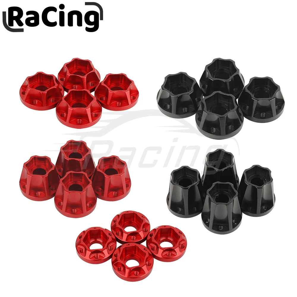 4Pcs Aluminum 12mm Hex Wheel Hub Drive Extended Adapter For 1/10 RC Crawler Car 1.9 inch Wheels Rims 8-24mm Height Upgrade