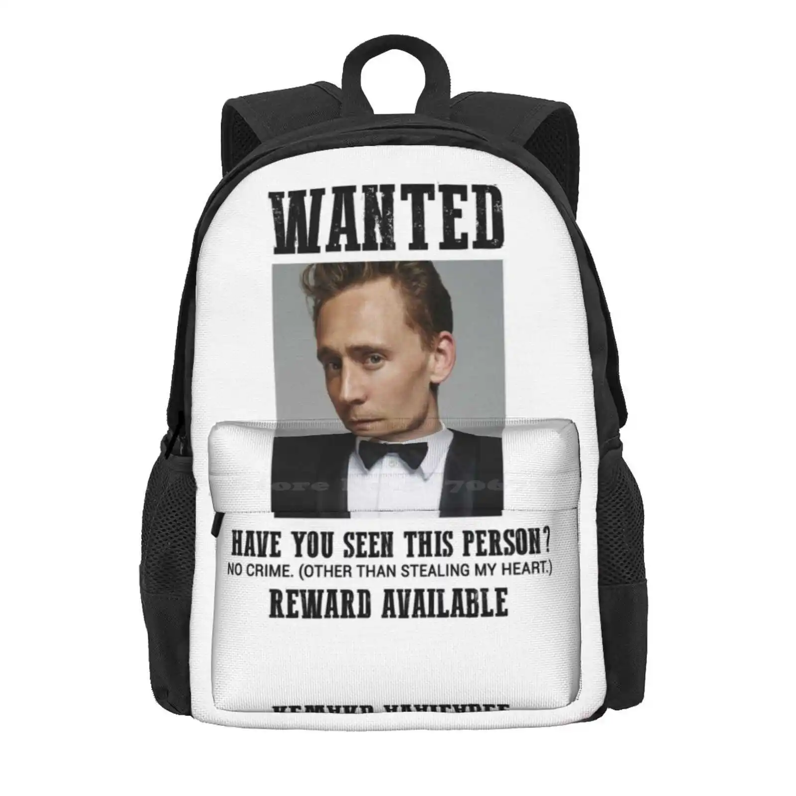 Wanted: Tom Hiddleston Hot Sale Schoolbag Backpack Fashion Bags Tom Hiddleston