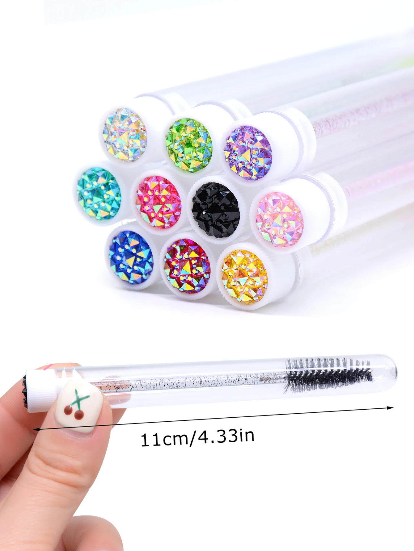 20 pz Spazzole Per Ciglia Vuote Tubi Riutilizzabili Mascara Per Ciglia Bacchetta Contenitore Sparkling Lash Spoolies Pettini Boccetta A prova di Polvere caso