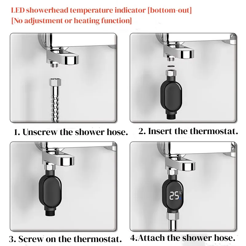 Universal Water Thermometer Baby Bath Water Temperature Meter Household Visual LED Faucet Thermometer image 3