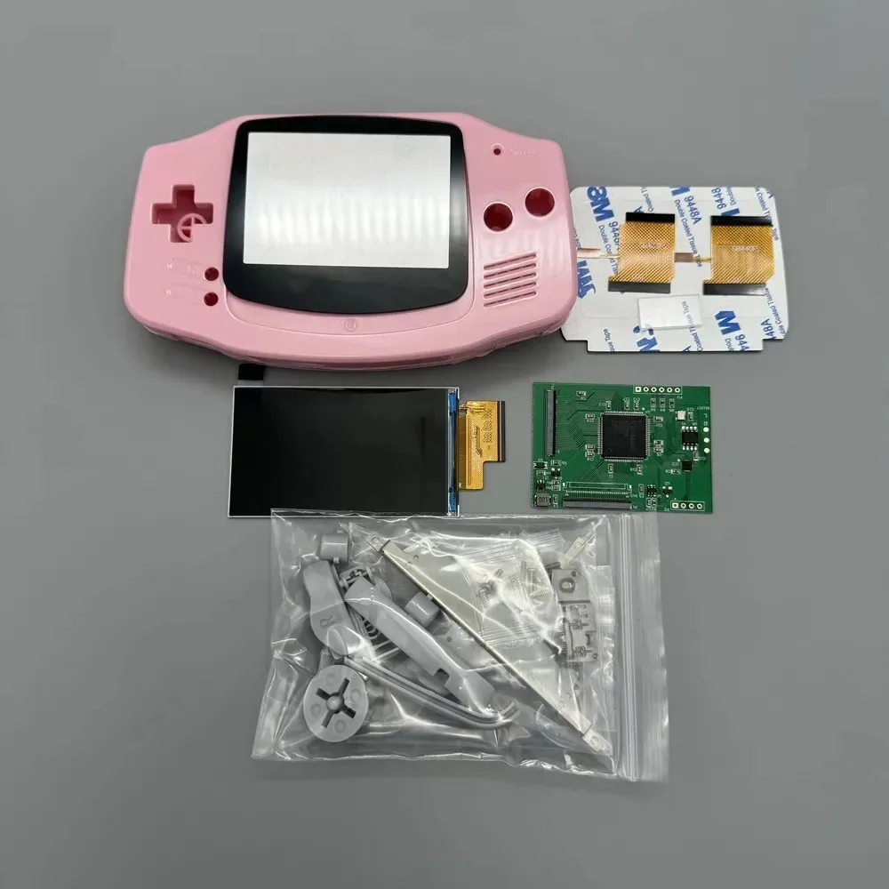 GBA IPS LCD scherm zonder shell-aanpassing, eenvoudig te installeren, 2.9 inch IPS LCD met hoge helderheid en shell-kit voor Gameboy Advance GBA