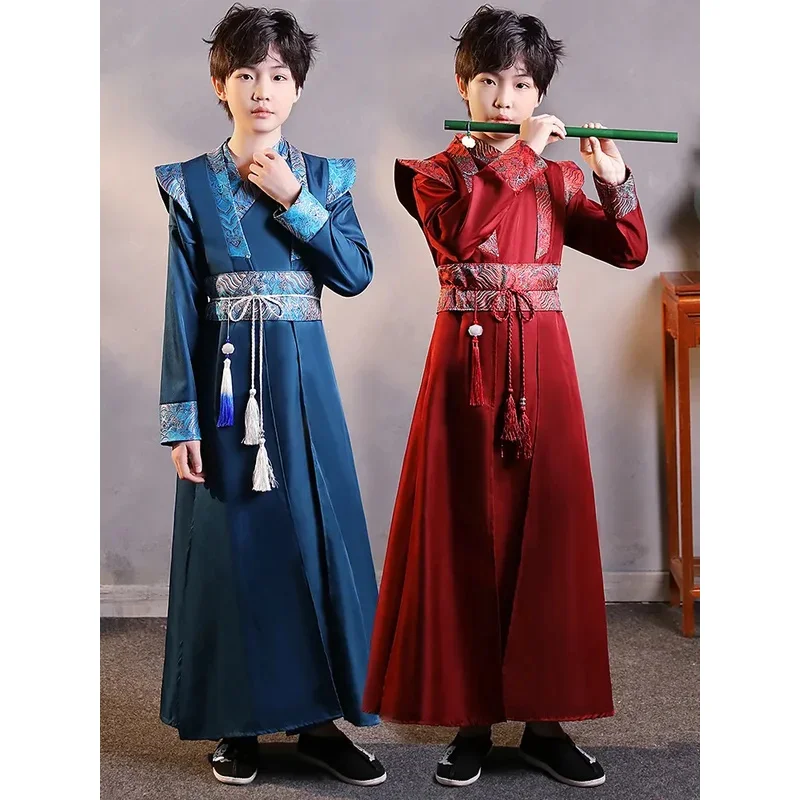 Baby Hanfu Dress Boy Set Traditional Chinese Costume Cosplay Children Ancient Stage Outfit Girl Suit Kids Clothes Vestido Chino