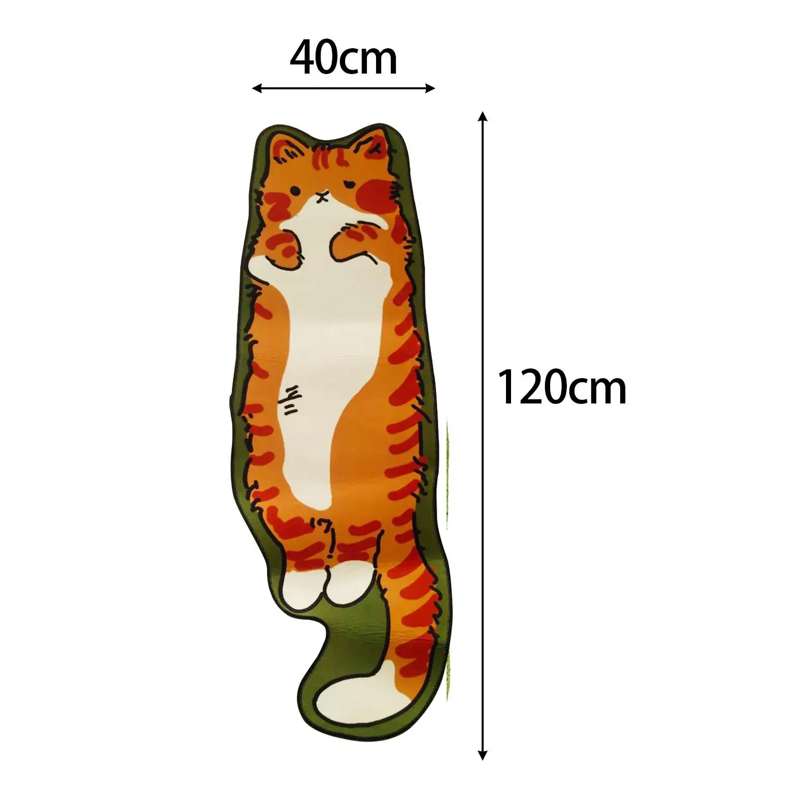 Cat Bedroom Mat Funny Soft Cute Machine Washable Floor Mat Animal Shaped Rug for Indoor Living Room Kitchen Entryway Hallway