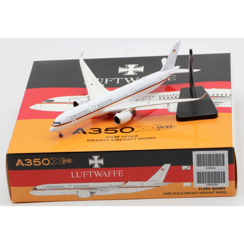 LH4246 Alloy Collectible Plane Gift JC Wings 1:400 LUFTWAFFE GERMAN AIR FORCE Airbus A350-900ACJ Diecast Aircraft Model 10+01