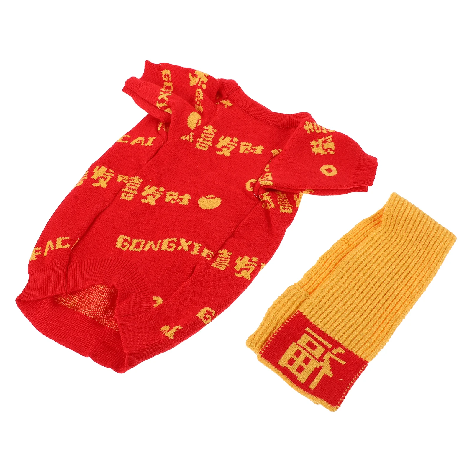 

Festive Cat Scarf Pet Winter Clothing Puppy Warm Sweater New Year Costume Covering Yarn Durable Long Use Keeps Warm Outdoor Cold