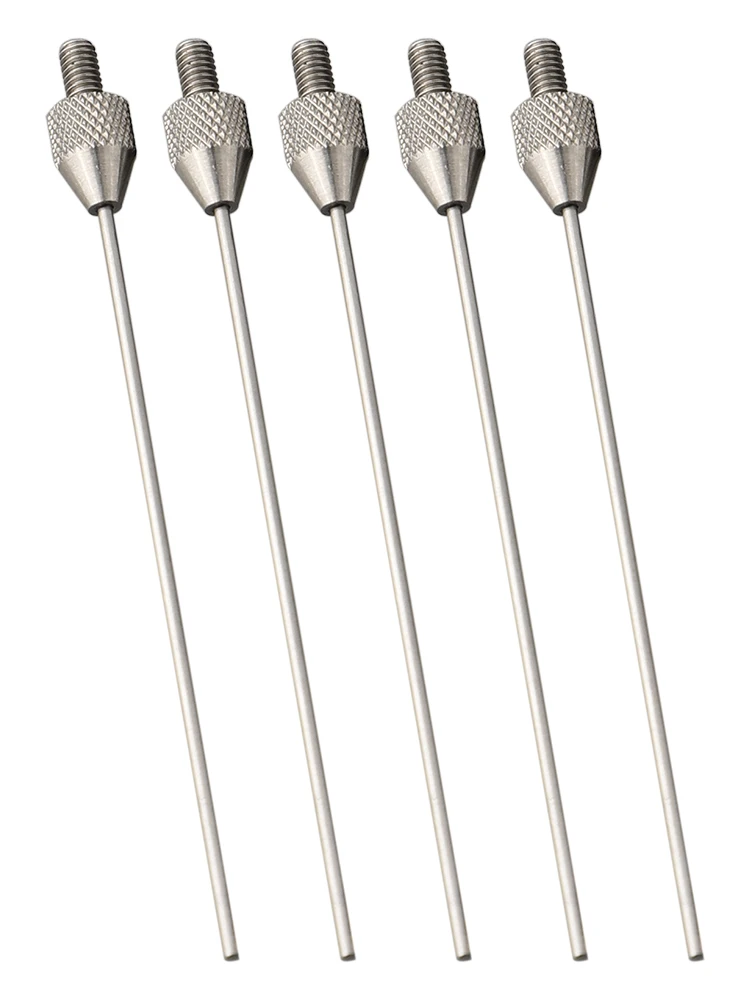 5 Pack M2.5 x 0.45 Thread Stainless Steel Needle Points for Dial Indicator Depth Gauge 1mm Diameter 50mm Effective Length Probes