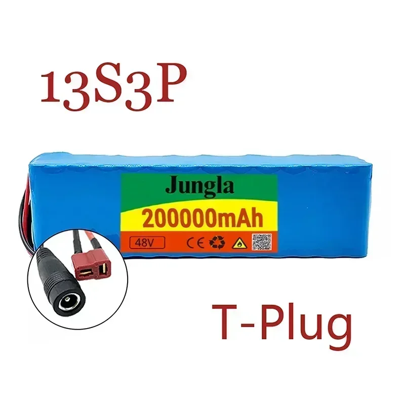 2024 new high-quality 13s3p 48V 200Ah 1000W lithium-ion battery pack, suitable for various types with BMS and charger