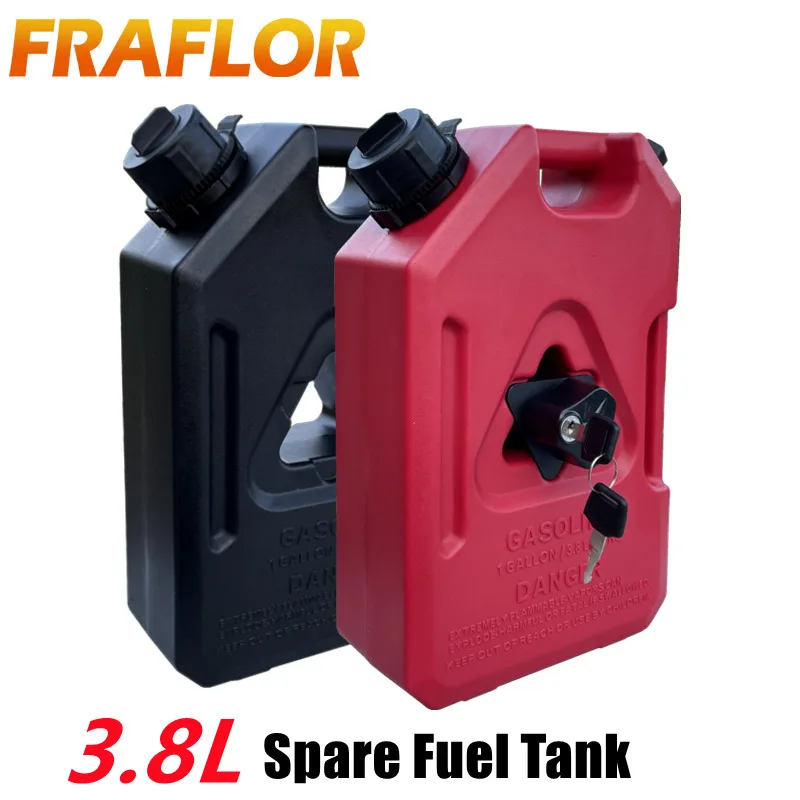 1 Gallon Plastic Car Petrol Tanks Jerrycan Oil Container Backup Oil Can 3.8L Litre Mount Motorcycle Spare Fuel Tank Fuel Bucket