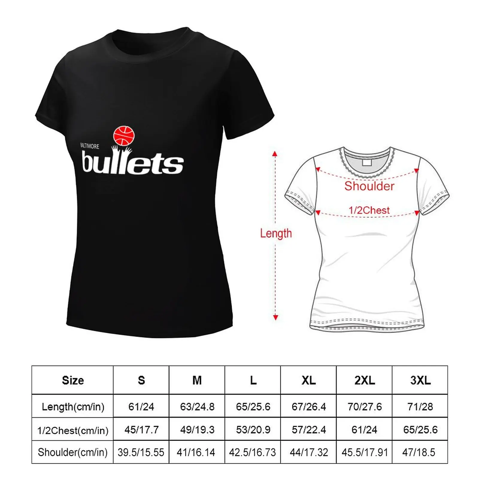 Washington Bullets T-Shirt cute tops tops shirts graphic tees summer tops spring clothes Women 2024