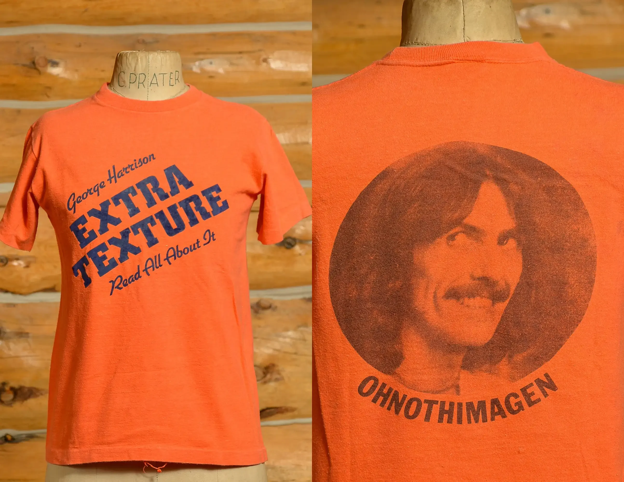 

1975 George Harrison Extra Texture Album Front and Back Print T-shirt