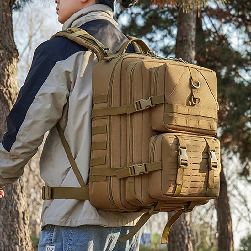 

Tactical Mountaineering Molle Backpack Large Capacity Multifunctional Outdoor Camping Climbing Hunting Pack Sports Gym Bag