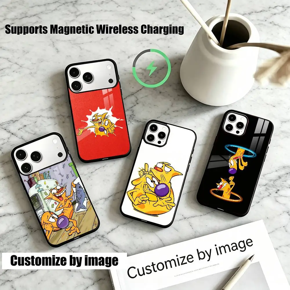 USA Cartoon C-CatDogs  Phone Case For iPhone18,17,16,15,14,13Plus,Pro Compatible with magnetic wireless charging