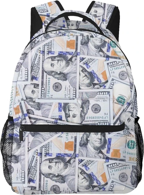100 Dollar Bill Money Casual School Backpack Portable Daypack for Outdoor Sports Travel Bag 16 Inch One Size AliExpress
