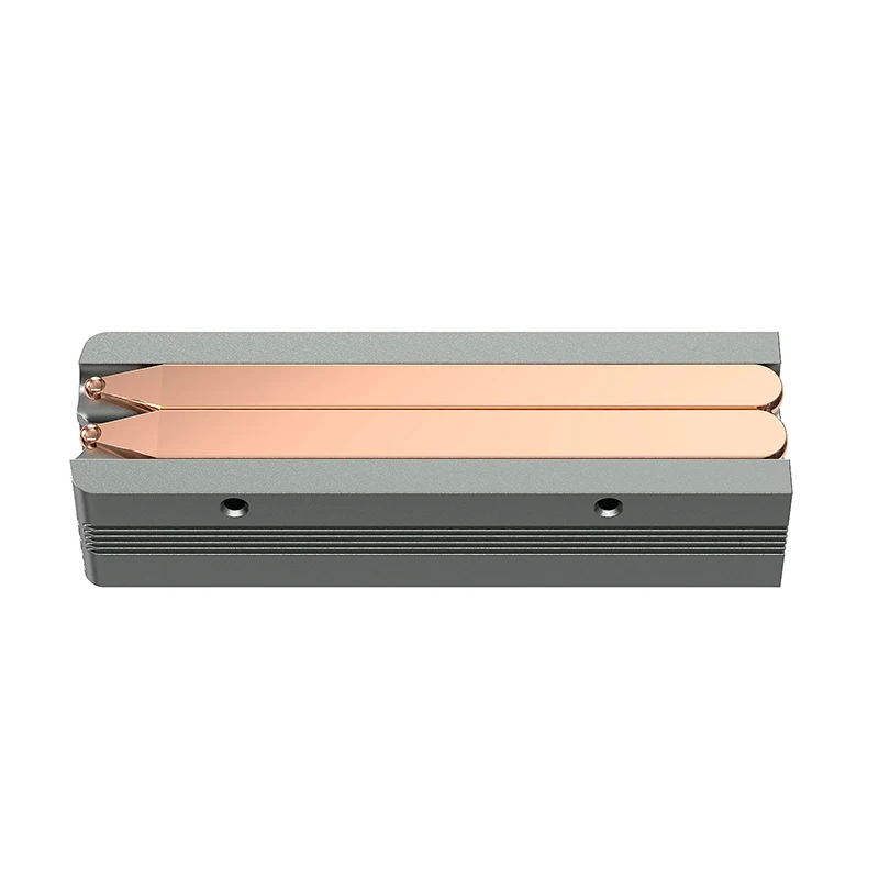 TEUCER M.2 NVMe 2280 SSD Heatsink Dual Copper Tube High Efficiency Radiator with Double-sided SSD Thermal Pad