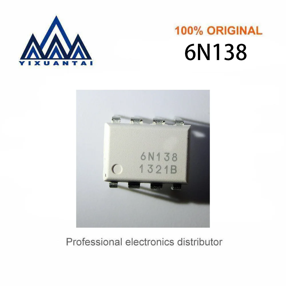 10pcs/Lot   6N138  6N138M【OPTOISO 5KV DARL W/BASE 8DIP】New and  Original