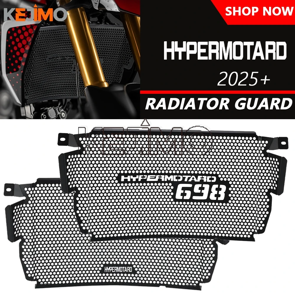 

Motorcycle CNC FOR Ducati Hypermotard 698 Mono RVE 2024 HYPERMOTARD Radiator Grille Guard Protection Cover 2025 2026 Accessories