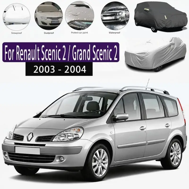 

Для наружной защиты, полный для Renault Scenic 2 Grand Scenic 2, снежный солнцезащитный козырек, водонепроницаемые пылезащитные автомобильные чехлы