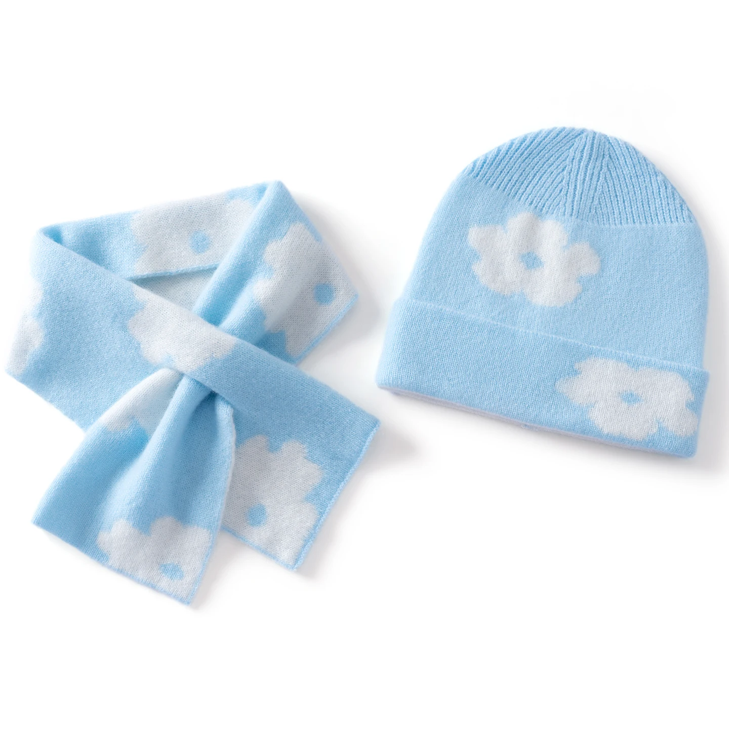 Jueqi Children's Cashmere Scarf + Beanie Set — Cozy & Fashionable, New Fall/Winter Collection