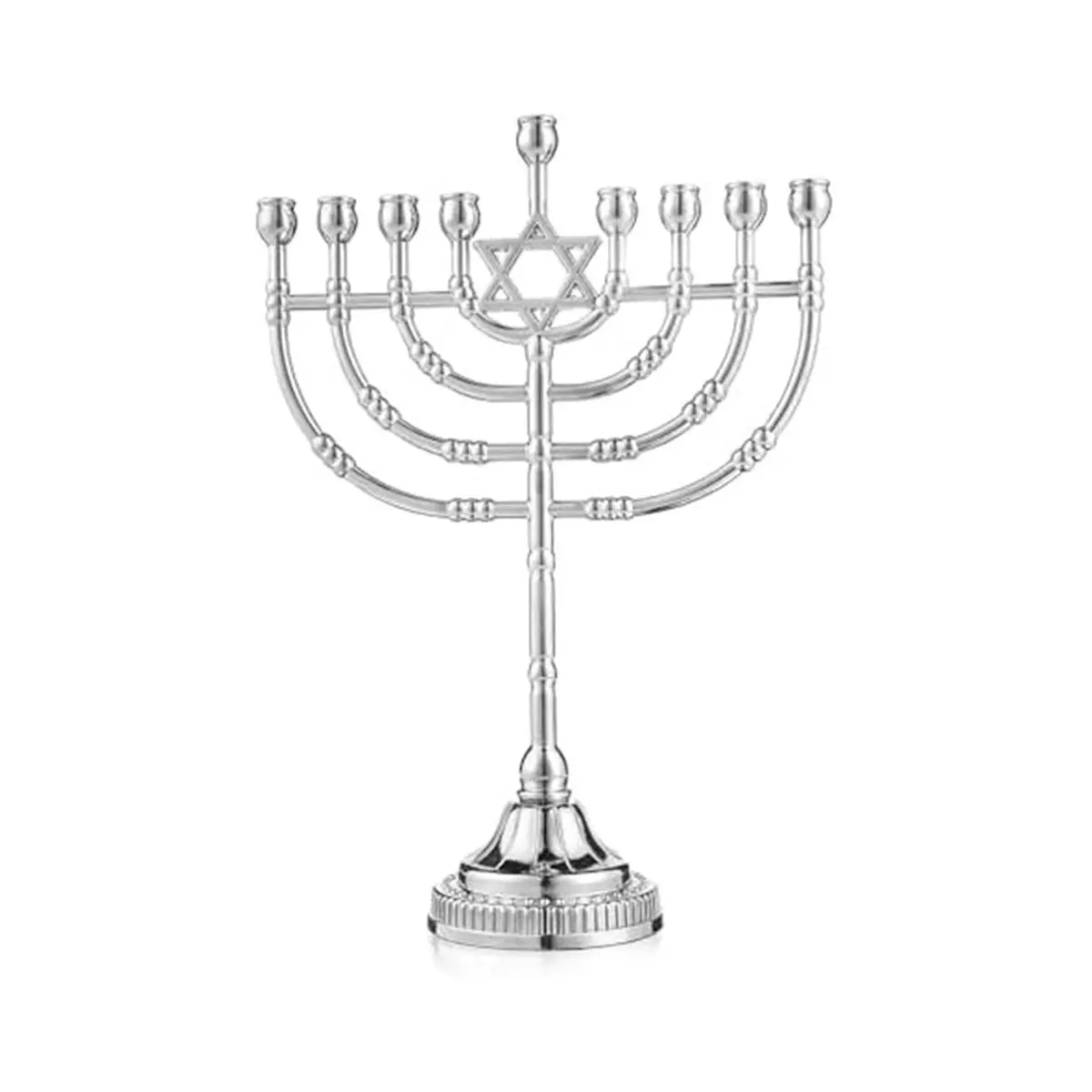 FTGT NEW Hanukkah Upgrade Cups W, Star of David Candle Holders 9 Branches, Non Tarnish, Jewish Gifts