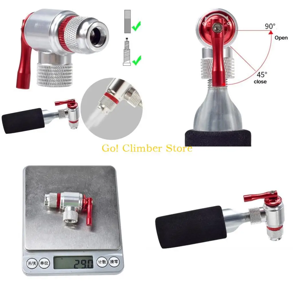 

Q84C Bicycles Tire CO2 Inflators Schrader & Presta Valves Mini Bicycles