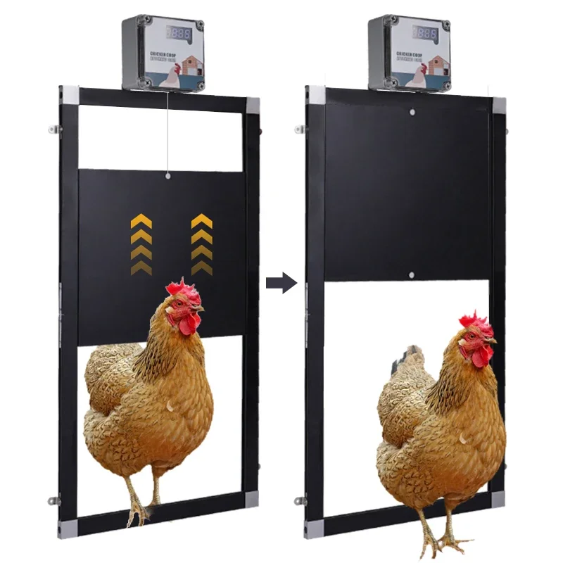 

Automatic Chicken Coop Door with Timer Smart Brand new Poultry chicken Coop Door With Light Sensing