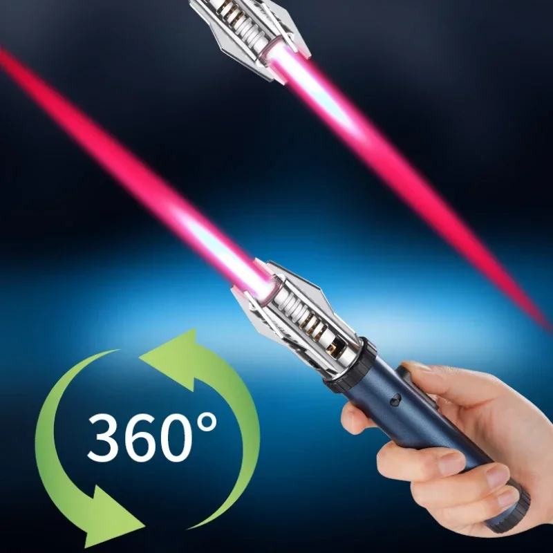 2024 Planet Lightsaber Butane Gas Lighter 360° Use Metal Outdoor Windproof Turbine Torch Jet Lighter Gun BBQ Welding Cigar Tool