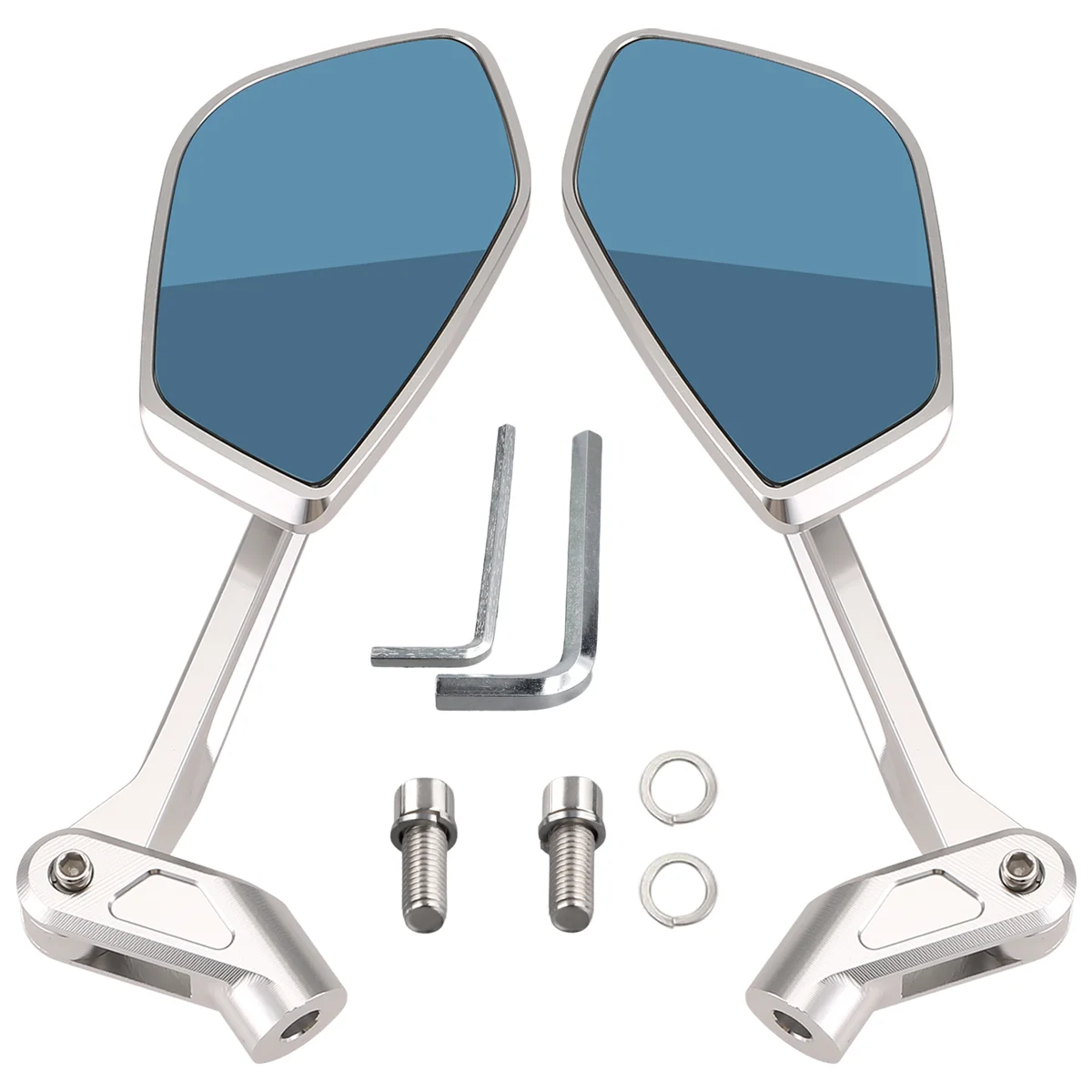 Motorcycle Adjustable Rear View Mirror for R1300GS R1250GS Adv F750GS F850GS Adventure Side Mirror Silver