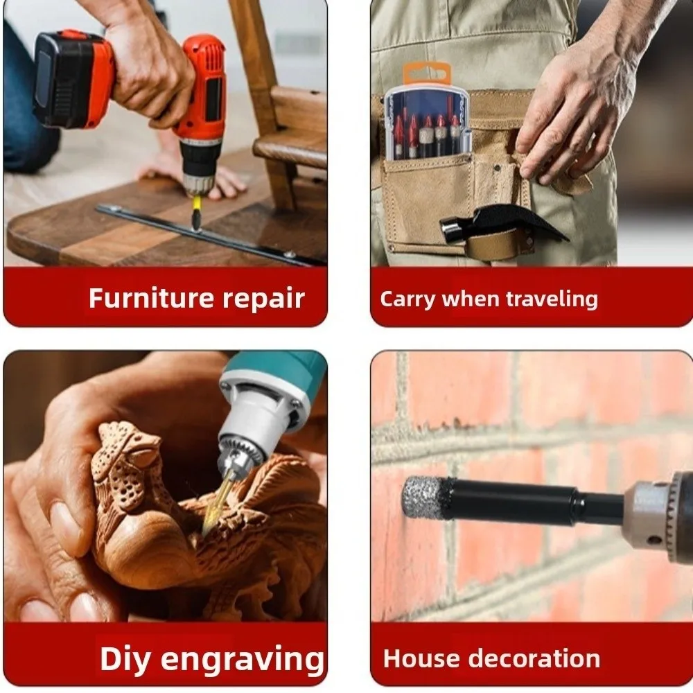 Embedded Parts Drill Bit Storage Box Detachable Rotating Sleeve Drill Bit Boxes Hangable Tool Holder Drill Bit Storage Container