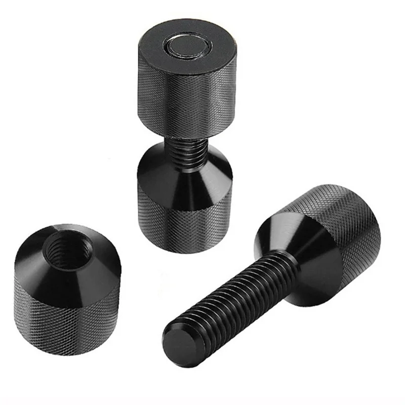 A64K 1-1/8Inch Two Hole Pins Aluminum Construction 2 Hole Flange Alignment Pin With Anodized Oxide Durable Easy Install Black 4P