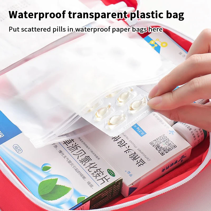 مجموعة الإسعافات الأولية الكبيرة الفارغة المحمولة في الهواء الطلق للبقاء على قيد الحياة والزلازل طقم الطوارئ للمنزل/السيارة حزمة فارغة #5