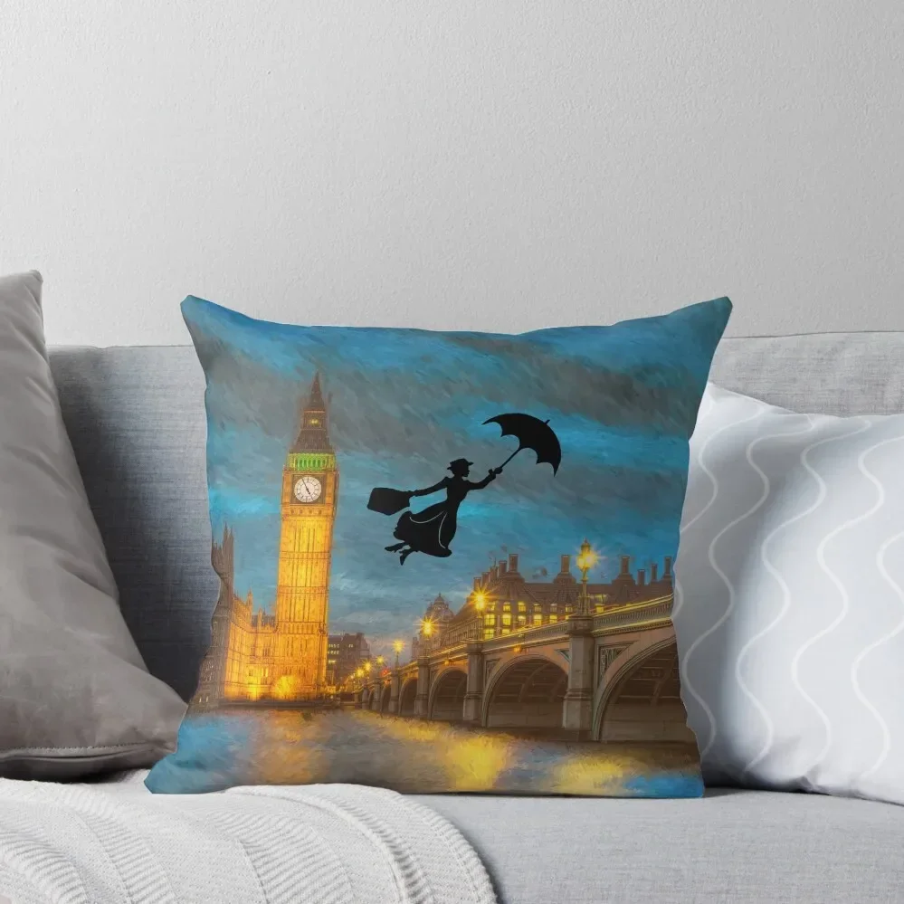 

Magical Nanny Over London Throw Pillow Decorative Cushion christmas ornaments 2025 Christmas Cushion For Home pillow