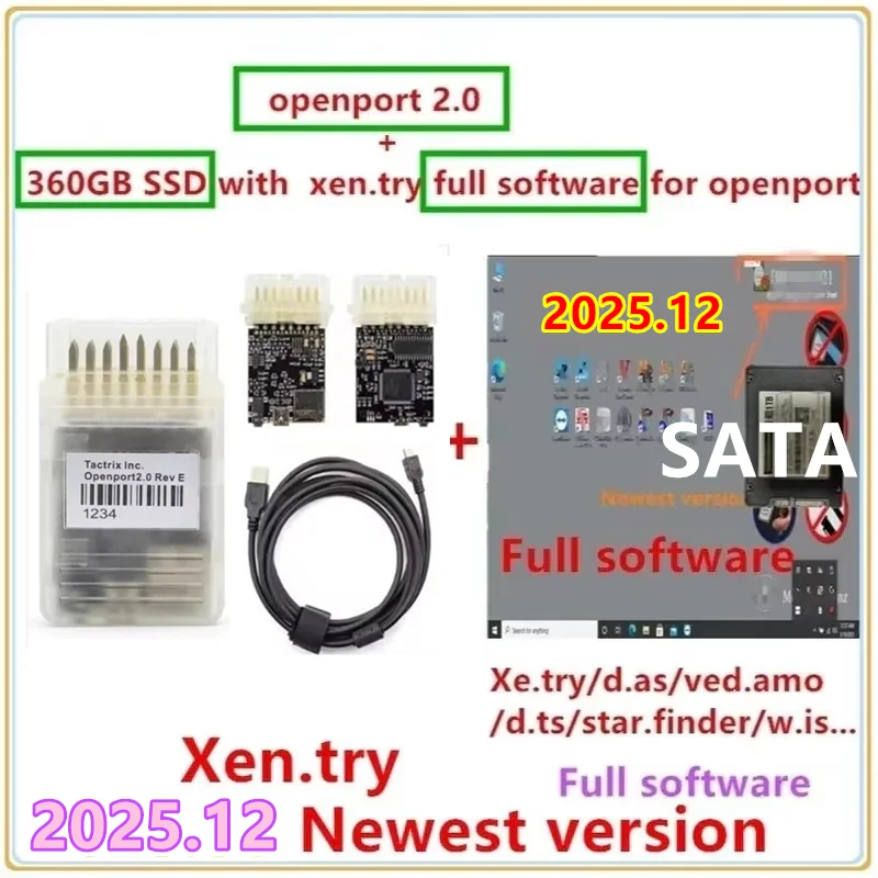 

Newest Xentry 2025.12 Diagnostic Software Remote Install with Tactrix Openport 2.0 ECU Chip Tuning Tool OBD 2 OBD2 Scanner Tool