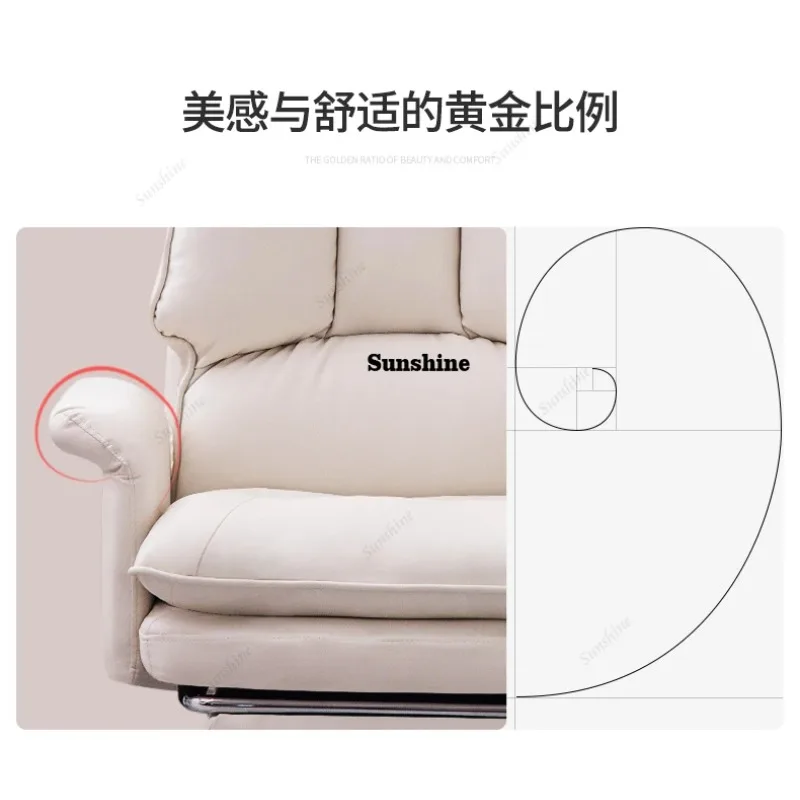 Lazy Wheel Chair Support Rotating Metalic Rolling Designer Comfy Chair Mobile Ergonomic Modern Chaise De Bureaux Cute FurnitureY