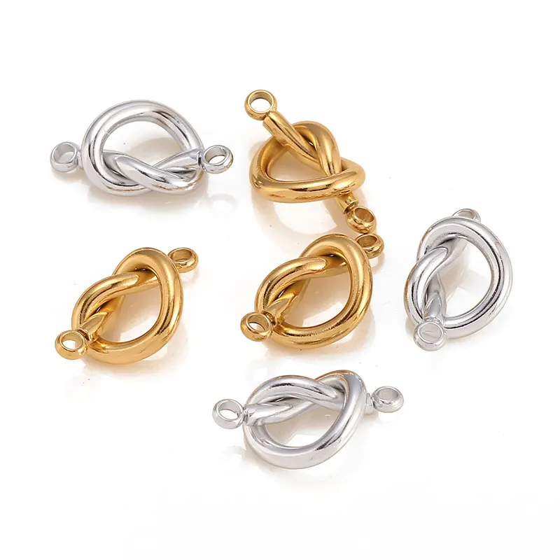 Everfast 10pc DIY Casting Stainless Steel Bowknot Charms Simple Bow Pendant Men Women Personality Making Jewelry Gift Unisex