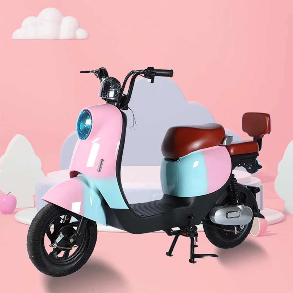 48v20ah Electric Motorcycles 350w Moped Scooter LithiumBattery  Two Rounds Double Shock Absorption