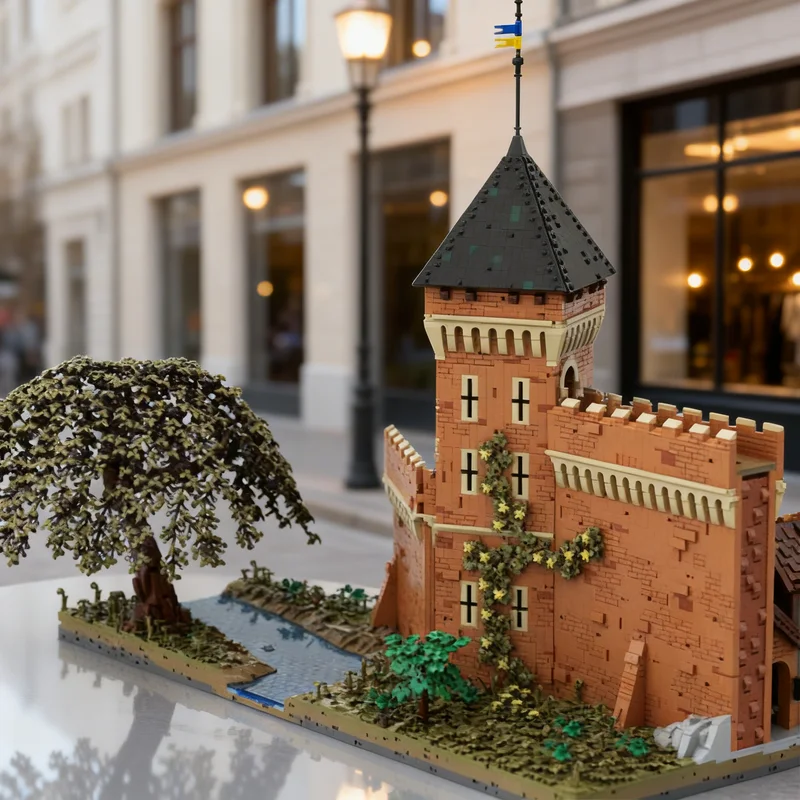 12729pcs MOC City Walls Extension Castle Medieval Fortress Model Building Blocks Module Diorama Figure Ship Robot Train Toy Gift