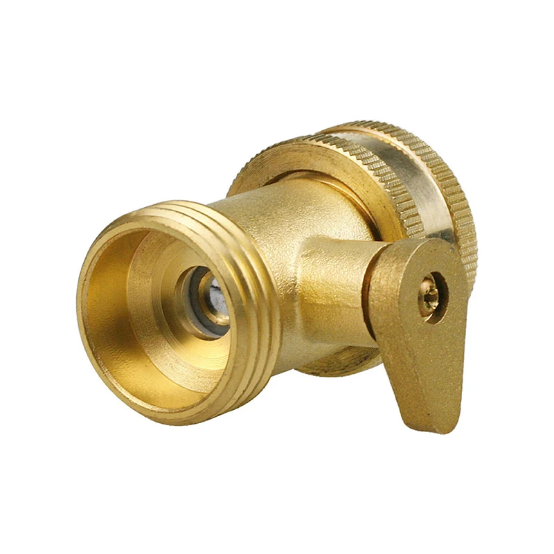 For Garden Watering Coupler Joint Connect Repair 3/4 Garden Hose Shutoff Valve Brass Water Hose Faucet Connector