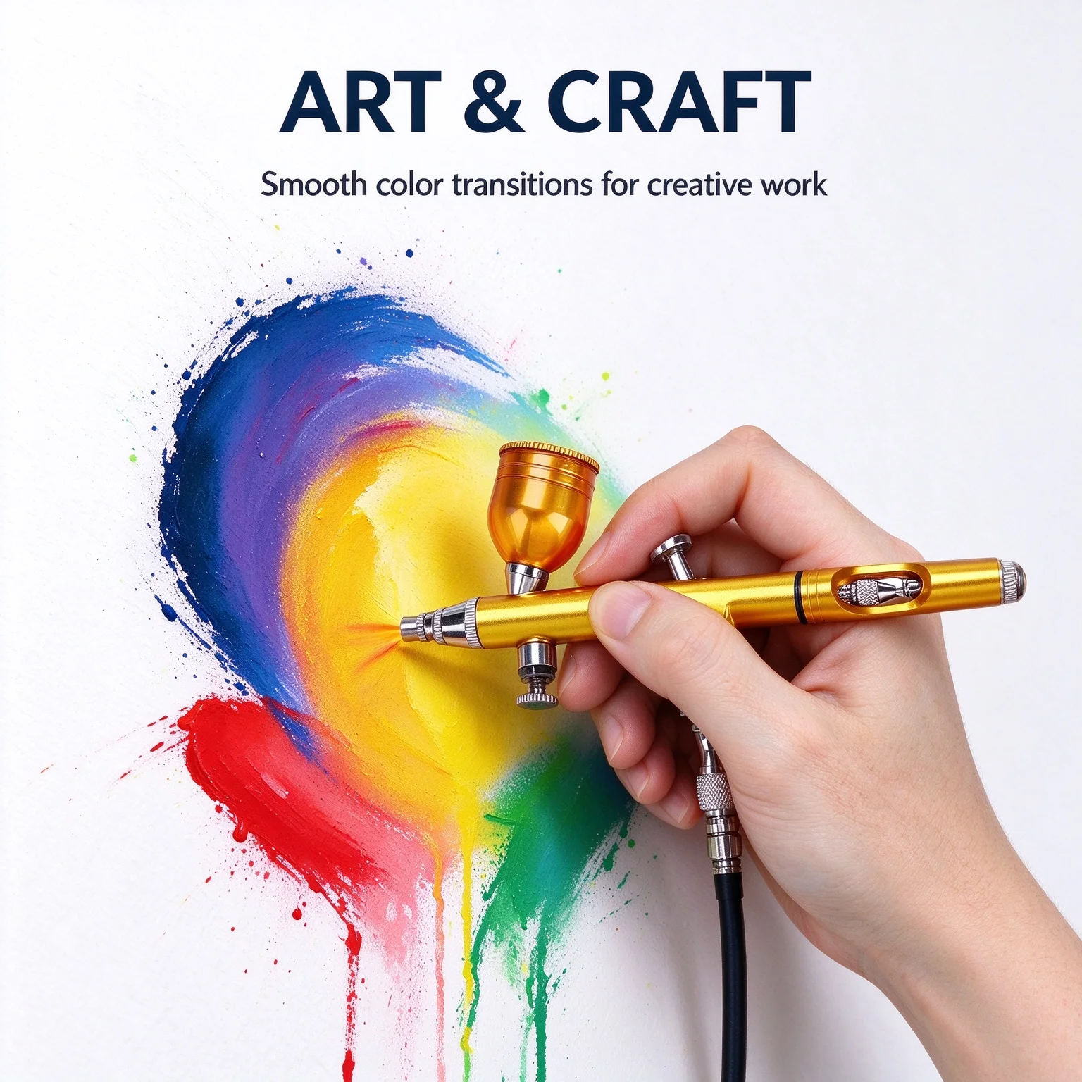 Airbrush Set with Mini Air Compressor, Professional Spray Gun for Canvas Art, Nail Art, Furniture Touch Up