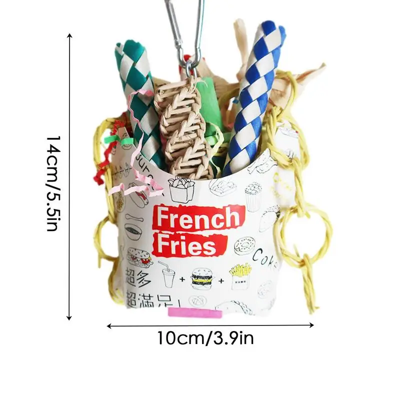 Colorful Parrot Chew Toys Parrot Foraging Natural Bird Cup Chew Toys For Parakeet Conure Cockatiel Lovebird And Small Birds