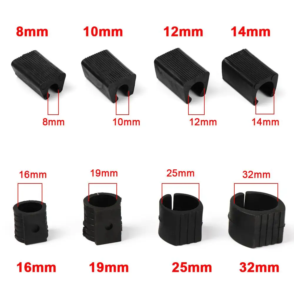 10pcs Useful Non-slip U Shaped Floor Protector Chair Leg Pad Pipe Clamp Tube Caps Damper Stool