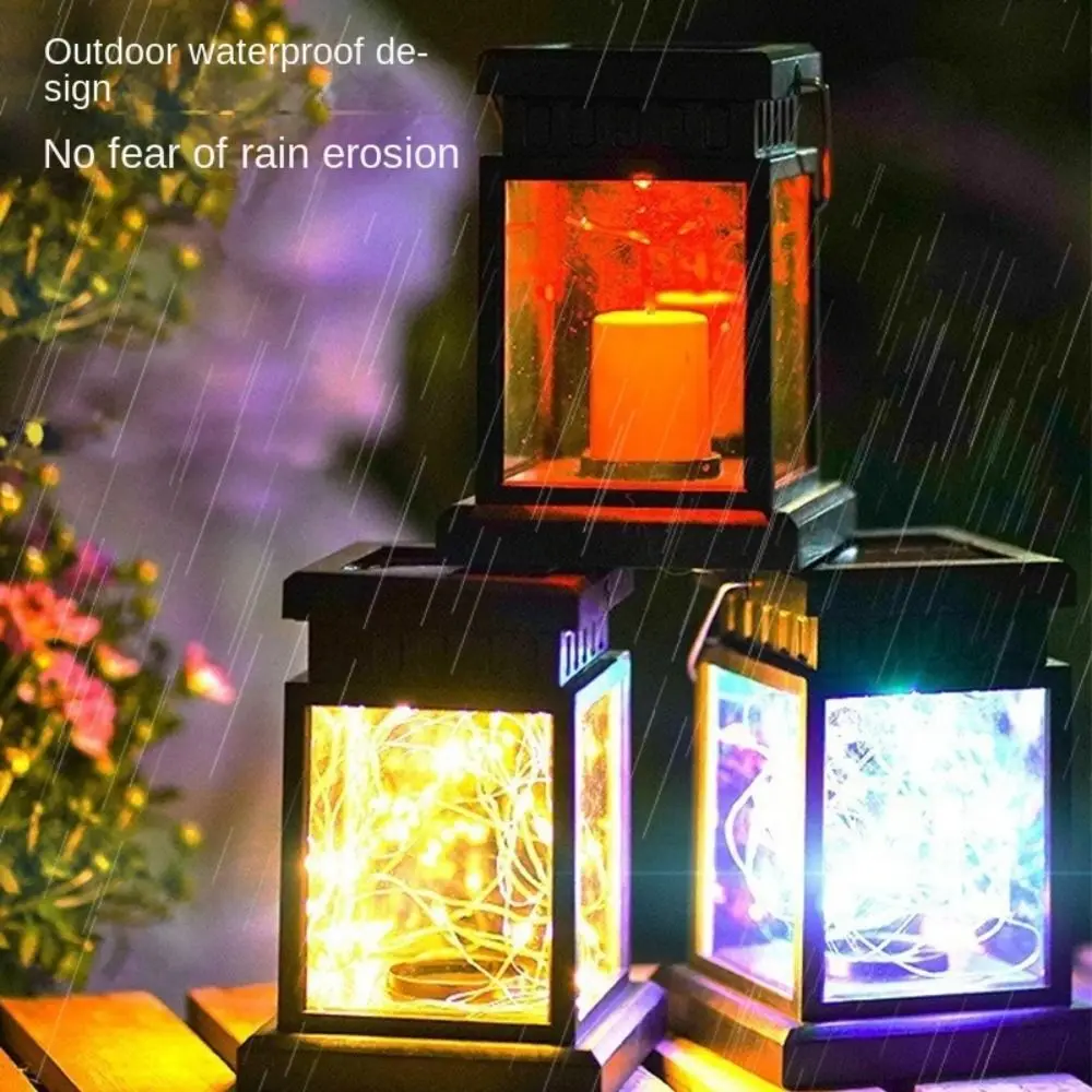 

Waterproof Solar Hanging Lantern Hanging Atmosphere Simulated Candle Lanterns Luminous Night Lights Led Wind Lights