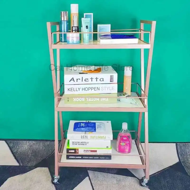 Nail Salon Furniture Trolley Nails Professional Makeup Hair Beauty Esthetician Cart Loading Equipments Station Barber Bar Salons