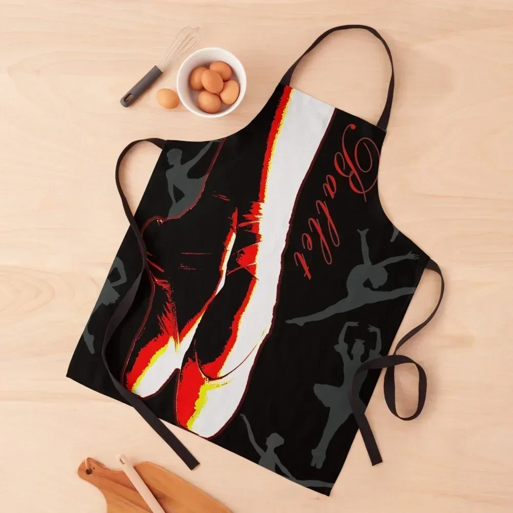 

Cool funky Ballet dancers and shoes design. Apron beauty master Things For The Kitchen man chef uniform Apron