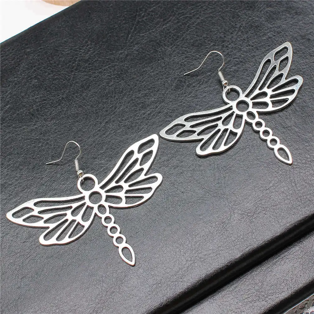 1pair Dragonfly earrings women Accesories Jewelry and Accessories gift hook Size 18x19mm